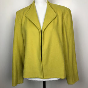 Louben Sz 14 Open Blazer Cashmere Wool Blend
